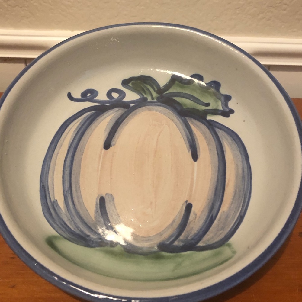 Unique Vintage 7.5” M. A. Hadley Pumpkin Plate with Lip